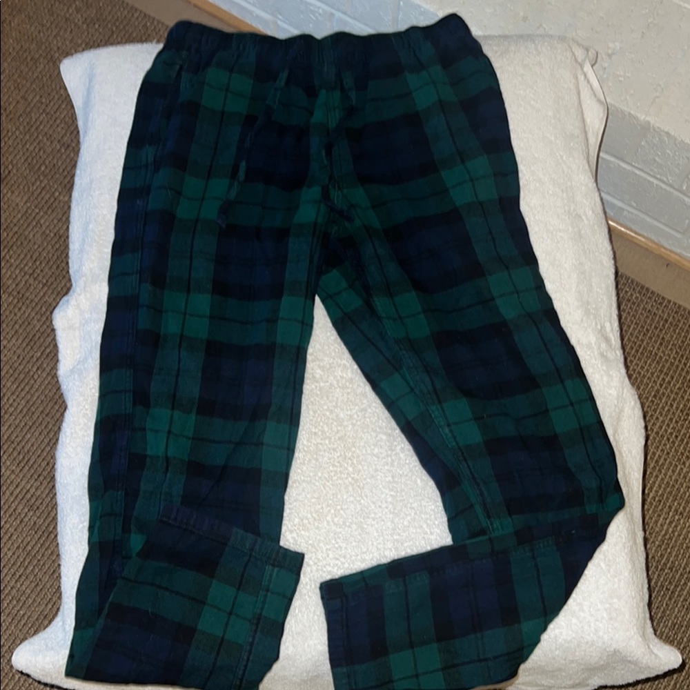 J. Crew Green and Black Plaid Pajama Pants